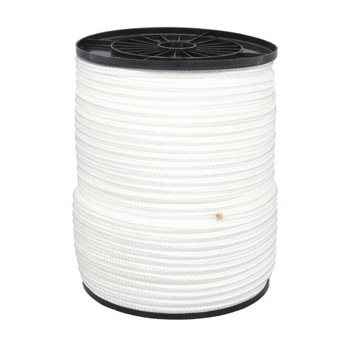 3/8in × 500ft Nylon Solid Braid Rope High UV Abrasion Resistance Industrial