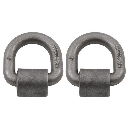 2 Pack 1" Weld On Forged D Ring with Welding Clip 47,000 LBS Fracture Strength