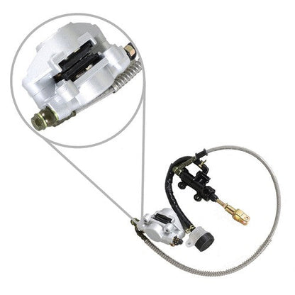 Rear Hydraulic Brake Assembly Caliper Master Cylinder For Go Kart Golf Cart ATV