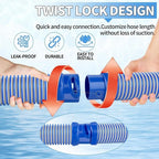 6 Pack Pool Cleaner Hose for Zodiac X7 T3 T5 MX6 MX8, 39" Twist Lock Hoses