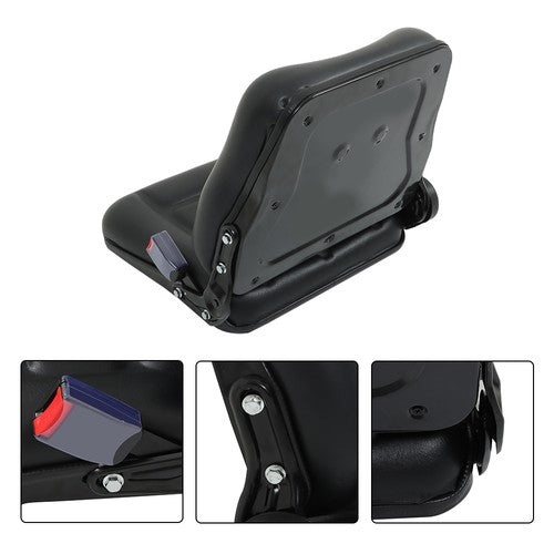 Universial Seat with Adjustable Backrest Seatbelt Slid for Forklift Tractor
