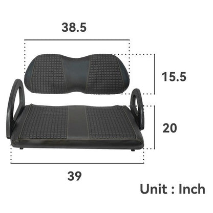 Golf Cart Diamond Seat Cover Kit For Club Car Precedent Seat Cushion Black