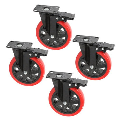 Caster Wheels, Heavy Duty 6 Inch Casters Set of 4, Locking Swivel Casters Wheels