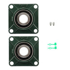 2 Pack UCF207-20 Flange Pillow Block Bearing, 1-1/4 inch Bore, Self-Alignment