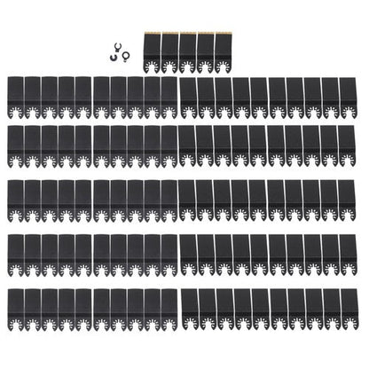 105 Pieces Titanium and HCS Oscillating Saw Blades for Wood Metal Cutting