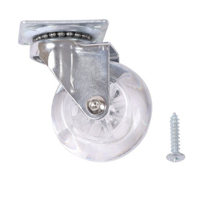 2Inch Caster Wheels 4 pieces Heavy Duty Alloy Steel + Rubber Casters white