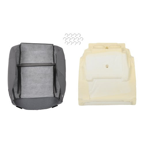 Cloth Passenger Bottom Seat Cover&Foam Cushion Gray For Jeep Wrangler 2007-2012