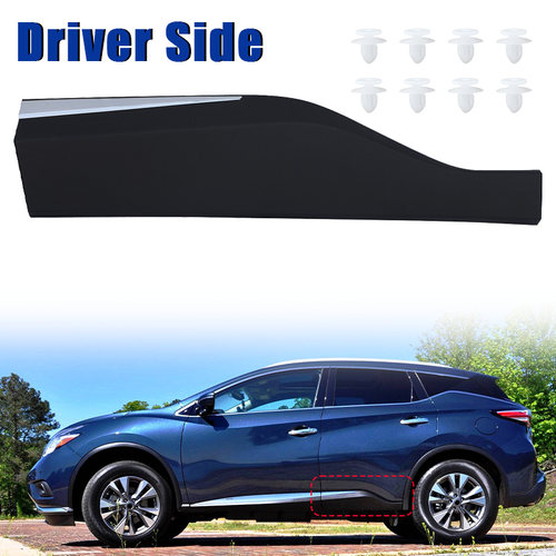 Rear Left Lower Door Molding Trim Black Chrome for 2015-2022 for Nissan Murano