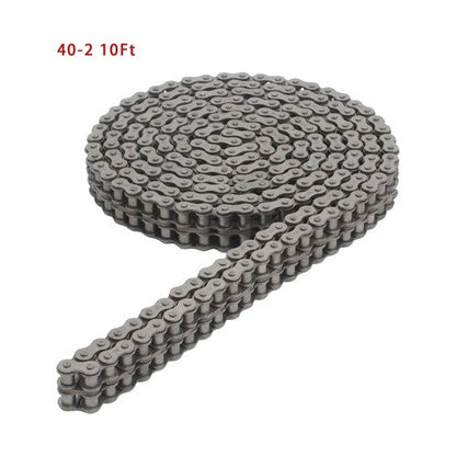 #40 Roller Chain 10 Feet With 2 Connecting Links Carbon Steel