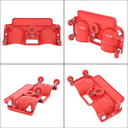 Universal Rolling Knee Creeper/Pads with Tool Tray Holder + 5 Swivel Castors Red