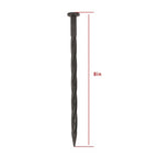 80PCS 8 Inch Plastic Landscape Anchoring Spikes, Garden Spiral Landscape Spikes