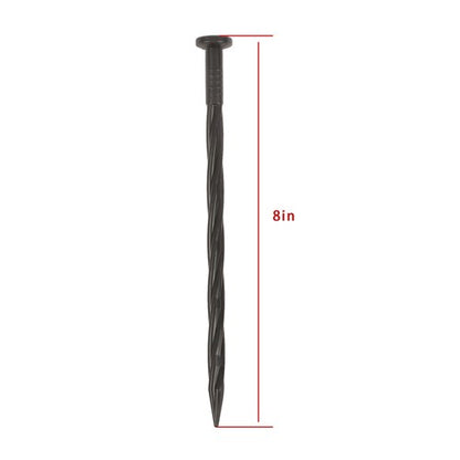 80PCS 8 Inch Plastic Landscape Anchoring Spikes, Garden Spiral Landscape Spikes