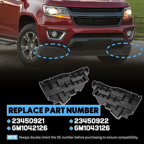 Bumper Trim Set Front Left Right Primed for Chevrolet for Colorado 2015 2020