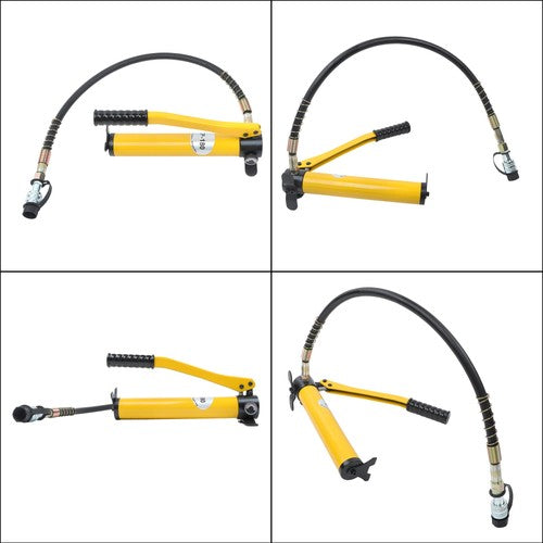 5 Ton Hydraulic Jack Power Ram Kit and CP-180 Manual Hydraulic Hand Pump