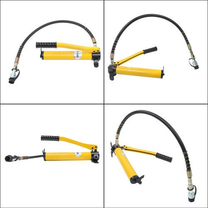 5 Ton Hydraulic Jack Power Ram Kit and CP-180 Manual Hydraulic Hand Pump