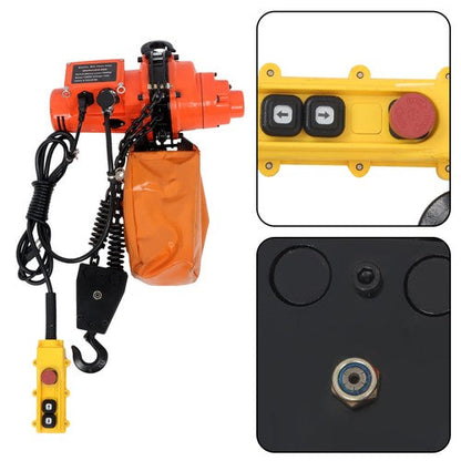 2200lbs Electric Chain Hoist 110V 10ft Lifting Height,10ft Wired Remote Control