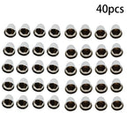 40pcs ABS Chrome 33mm Push-on Bullet Flanged Lug Nut Covers for Semi Trucks