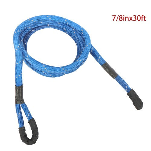 30000 LBS Blue Recovery Power Tow Rope 7/8" x 30' Energy Truck Tow Snatch Strap