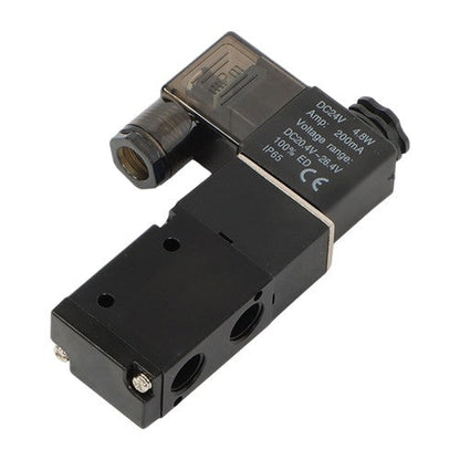 1/4" 3 Way 2 Position Inline Directional Control Electric Solenoid Valve 24V DC