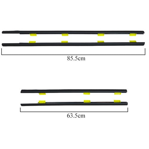 Window Weatherstrip 4PC Sweep Molded Trim Outer Black for Honda CR V 2005 EX