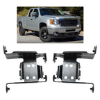 LH&RH 2 Pc Front Bumper Bracket Black Fit For 2011-2014 GMC Sierra 2500/3500 HD