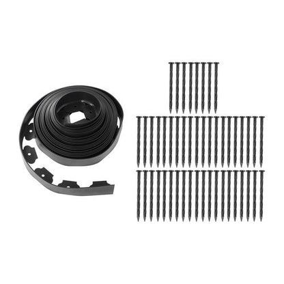 L-shaped Landscape Edging Border Kit 40 FT No-Dig Garden Edge Lawn Border