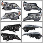 Fit For Toyota RAV4 2013 2014 2015 LH+RH Headlight Headlamps Clear Lens Halogen