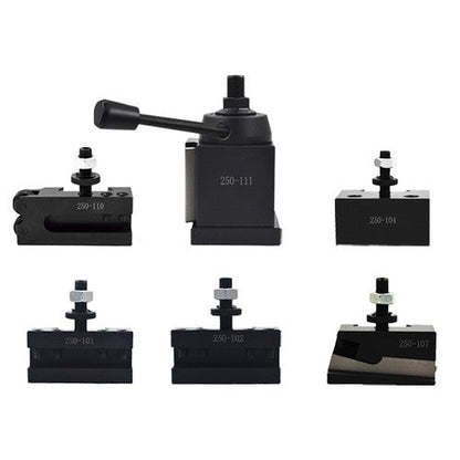 6Pcs 6- 12" AXA 250-111 Wedge Type Quick Change Tool Post Holder Set For Lathe