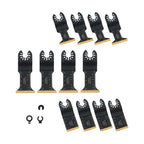 For Metal Wood Plastic Cuts 12 Pcs Titanium Oscillating Saw Blades