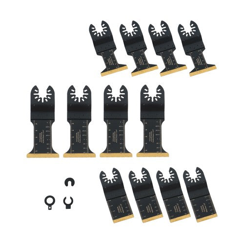 For Metal Wood Plastic Cuts 12 Pcs Titanium Oscillating Saw Blades