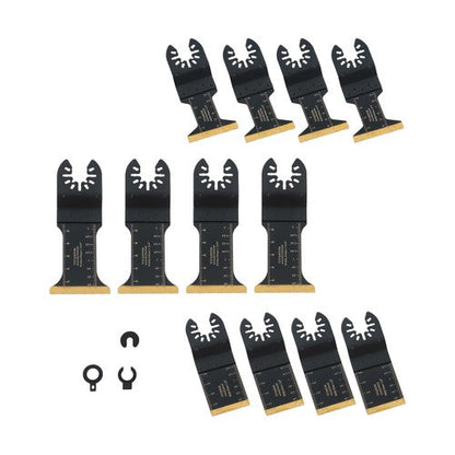 For Metal Wood Plastic Cuts 12 Pcs Titanium Oscillating Saw Blades
