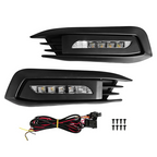 For 2016-2018 Honda Civic Sedan Front Bumper Lower Grille & DRL Fog Light Lamp