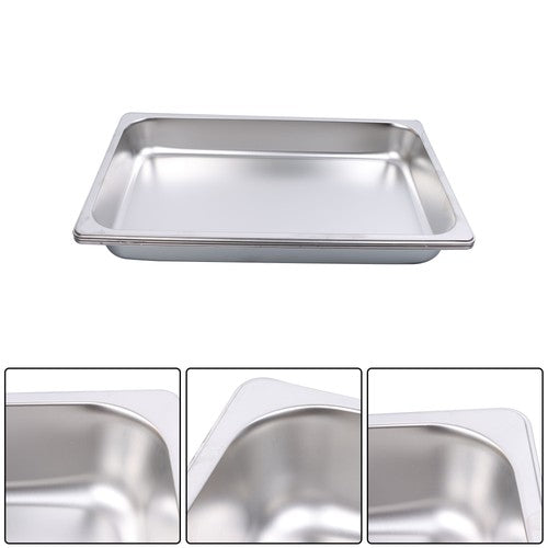 6 Pack 2.5 Inch Deep Full Size  Restaurant Steam Table Pans Without Lid