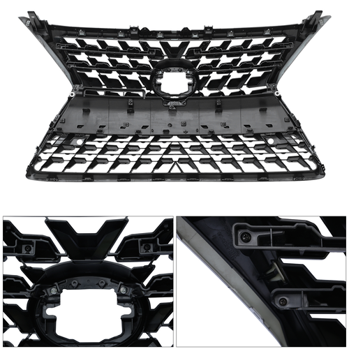 Front Gloss Black Grille Luxury Grill for 2014-2022 for Lexus GX460