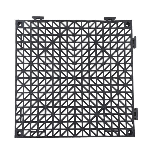 55PCS 12x12" Interlocking Drainage Floor Tiles Modular Interlocking Tile Black