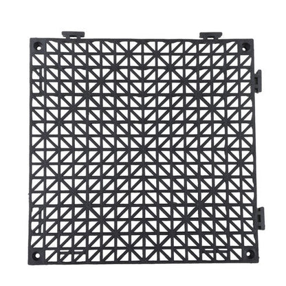 55PCS 12x12" Interlocking Drainage Floor Tiles Modular Interlocking Tile Black