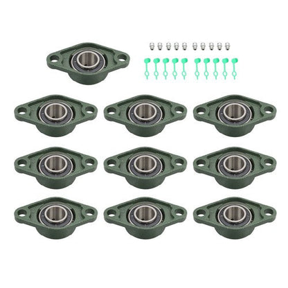 UCFL206-20 Pillow Block Bearing 1-1/4" Bore 2 Bolt Flange Mounted 10Pcs