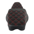 Red Lattice Stitch Carbon Fiber Gripper Step 2 Up Seat For Touring 2008-2020