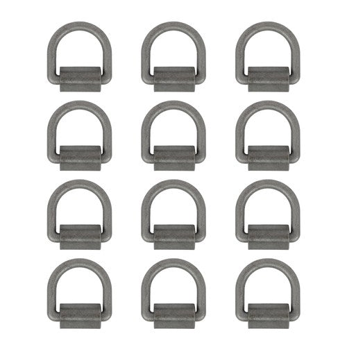 Heavy Duty 3/8" Weld-On D Rings 5000 lbs MBS 12 Pack for Trailers & ATVs