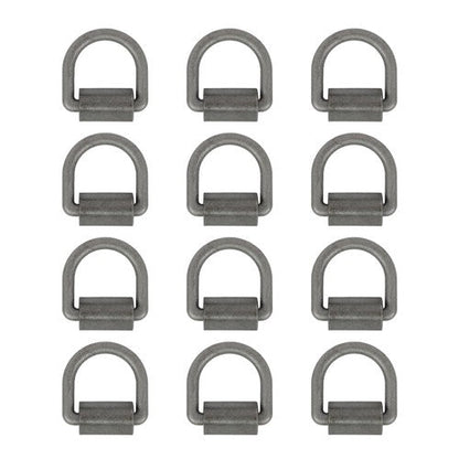 Heavy Duty 3/8" Weld-On D Rings 5000 lbs MBS 12 Pack for Trailers & ATVs