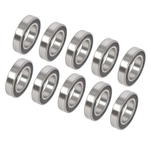 10Pcs 6008-2RS Bearings 40×68×15mm Double Rubber Seals Deep Groove Ball Bearing