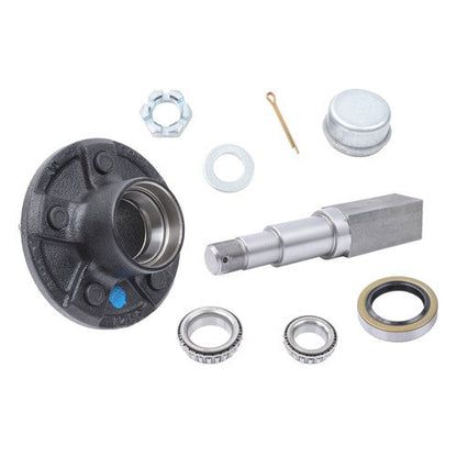 New Fit For 5 on 4.5" Wheel Hub Kit and 8.25” Square #84 Spindle (7-Pieces /Set)