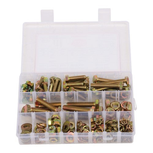 236PCS M6 M8 M10 Heavy Duty Bolts and Nuts Assortment Kit Grade 8.8 Alloy Steel