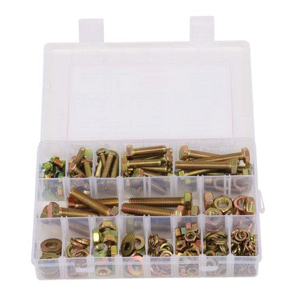 236PCS M6 M8 M10 Heavy Duty Bolts and Nuts Assortment Kit Grade 8.8 Alloy Steel