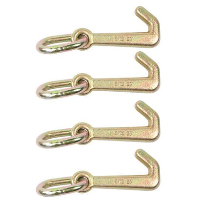 4 Pack 5/16 Inch G70 Mini J Hook Hook 5400 Lbs Working Load Limit Towing Hooks
