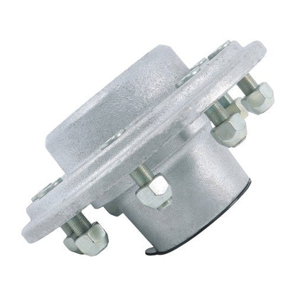Pre-Assembled 8-Lug 6.5" Galvanized Trailer Hub Kit Fit For 7,000lb #42 Trailer