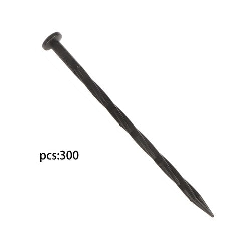300PCS 8 Inch Plastic Landscape Anchoring Spikes, Garden Spiral Landscape Spikes