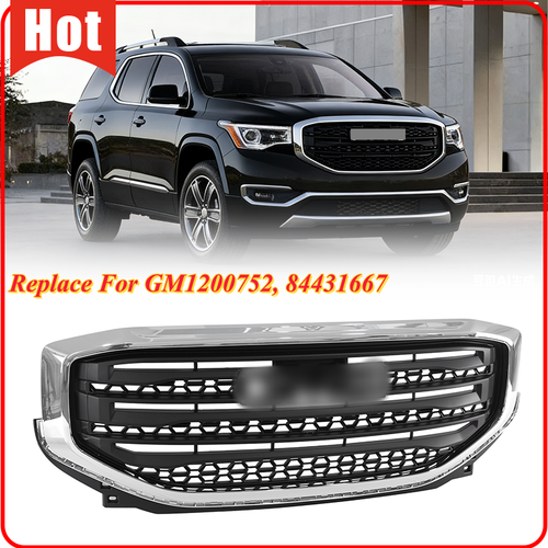 84431667 Front Upper Grille Chrome Black for GMC Acadia SLE SL 2017-2019