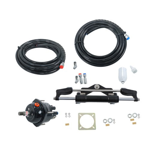 350HP Hydraulic Outboard Steering System Helm Pump Cylinder Tubing Kit 26ft