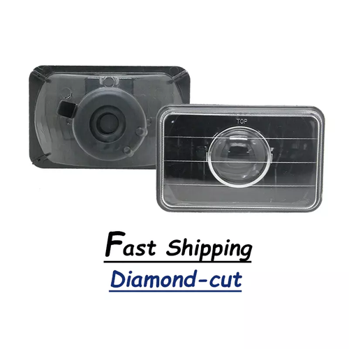 4 PCS 4x6" Clear Lens Chrome Black Headlight Fits For 1998-2002 Pontiac Firebird